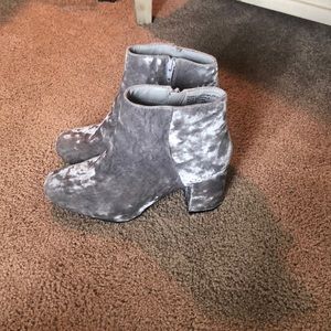 Velvet booties